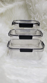 Multigrain Airtight Pantry Boxes Clear Food Storage Containers for Kitchen