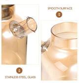 Chapin 1800ml golden glass pitcher tea pot with a spring sieve