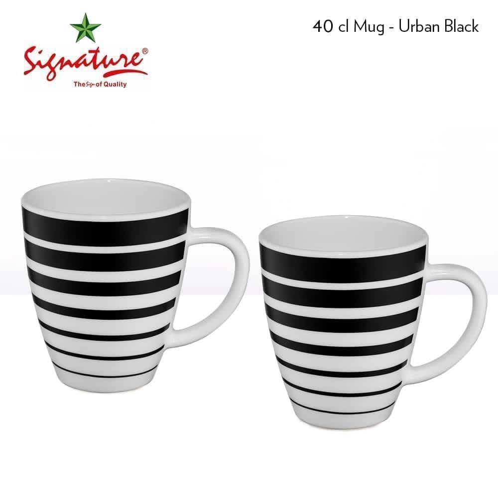40 cl Glass Signature Mugs . 6pcs