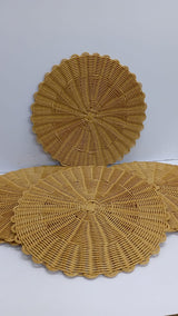 Rattan unique mats (set of 6)