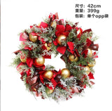 42cm Front Door Christmas Wreath With Christmas Ornaments