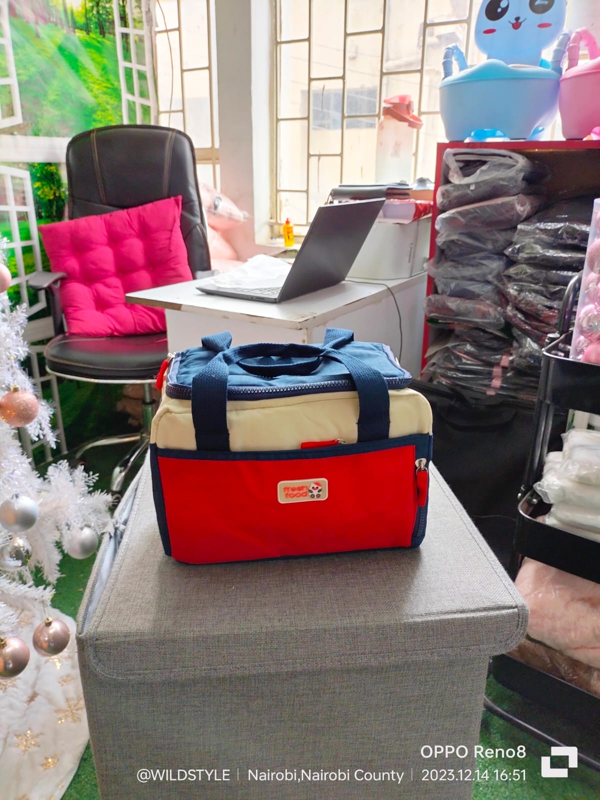 Portable multiple pockets women lunch bag(J)