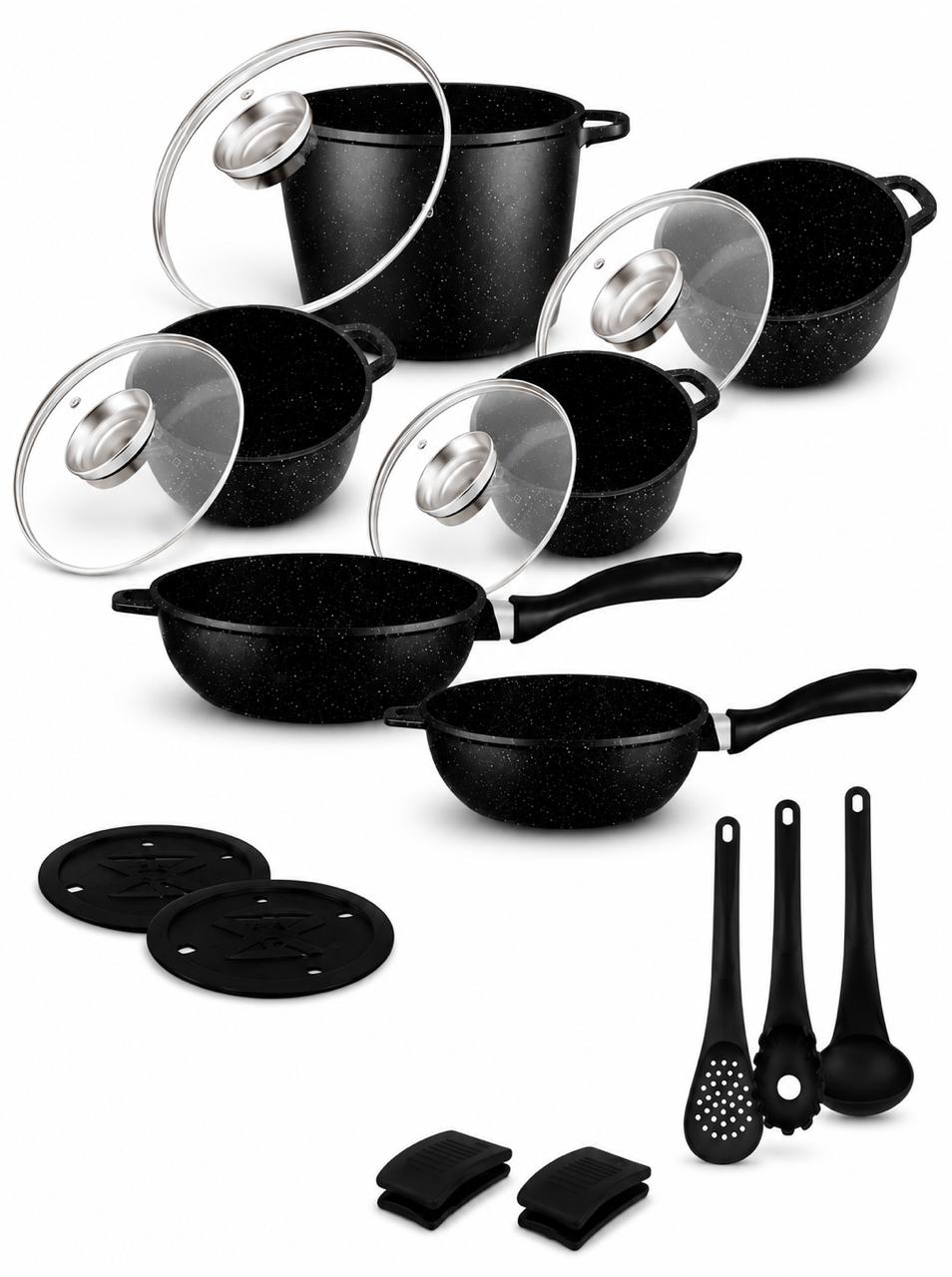 Edenberg 17-Piece Non-Stick Cookware Set