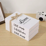 3pc Decorative Books Set with Rope – Modern Home Decor Accent