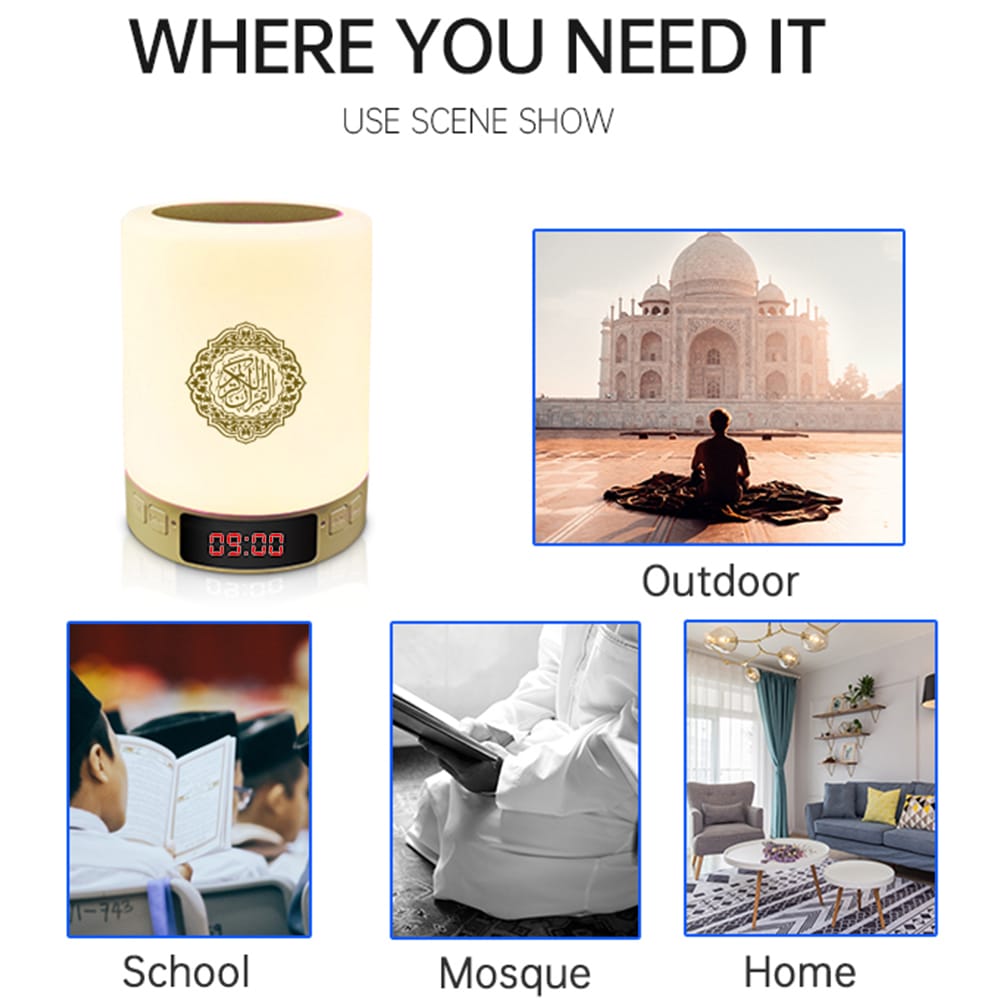 Wireless Touch lamp  Quran speaker