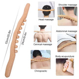 Wooden Gua Sha Stick Body Massage Tool Abdominal Cellulite Massage Backpain Relief Wood Therapy Massage Cup 8 Beads Handheld