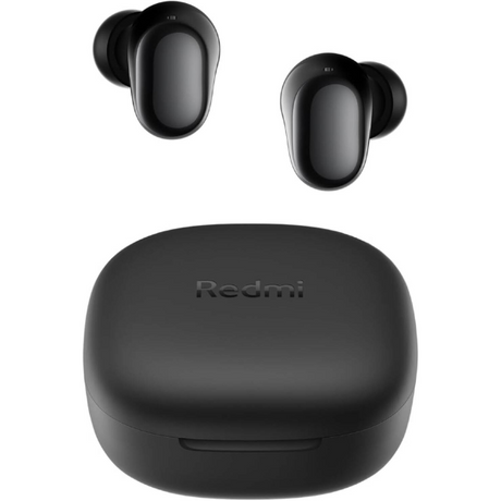 Redmi Buds 6 Play wireless earbuds in black with charging case