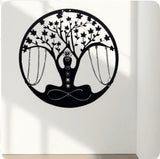 Yoga Meditation European Handmade Metal Wall Decor