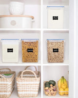 4pc Large Airtight Storage Canister Set 5.2L – Clip-Lock Pantry Containers with Chalkboard Labels Kenya