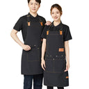 Canvas Chef Apron Cross Back Apron for Men and Women with Adjustable Straps and Large Pockets Canvas Apron