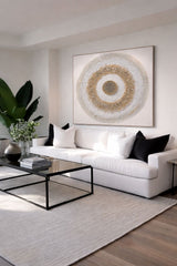 Contemporary Abstract Layered Wall Art – Warm Neutrals 92x122cm