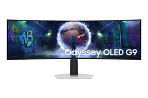 Samsung 49 inch Odyssey OLED G9 G93SD silver front