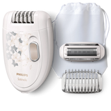 Philips Satinelle Epilator - Removes Hair from the Root as Short as 0.5mm, Washable Head, 2 Speed Settings