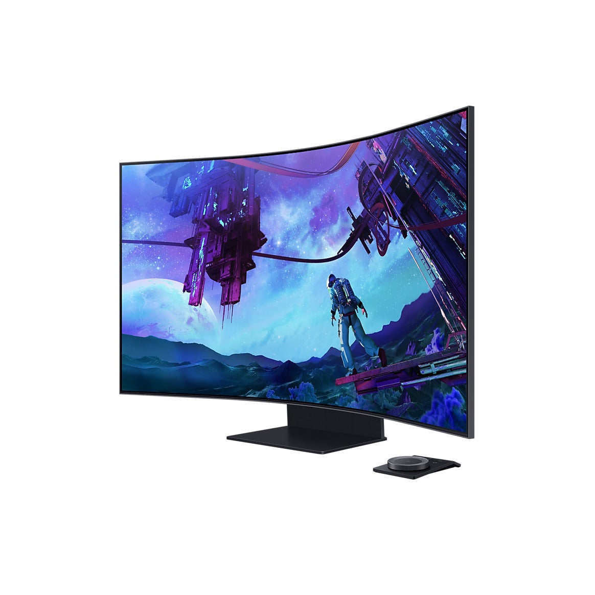 Samsung 55 Inch Odyssey Ark 2nd Gen (G97NC) Curved Gaming Screen | 4K Quantum Mini LED, 165Hz, Cockpit Mode, Multi View, 60W Sound