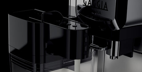 Gaggia Anima Prestige coffee machine on a kitchen counter making a cappuccino