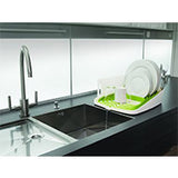Further product view of the 43.8cm Joseph Joseph Arena self-draining dish rack.