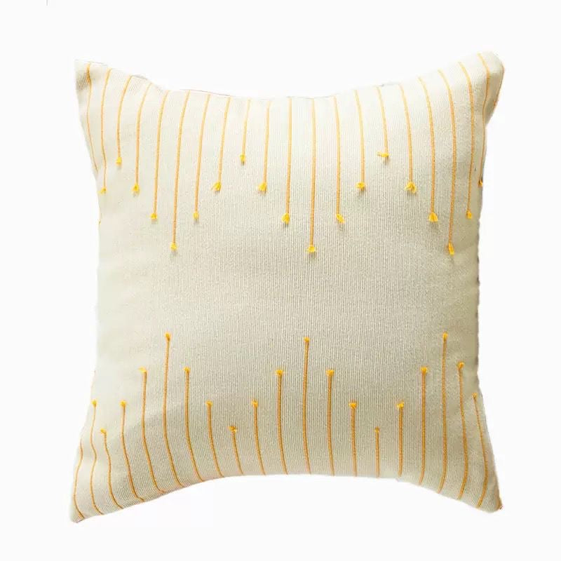 Boho Cotton Woven Pillowcases 45x45cm | Tufted Tassel Cushion Cover for Sofa Decor