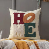 Cushion Set: 4 Boho Woven Cushion Covers and 4 Fibre Filled Inserts 45x45cm
