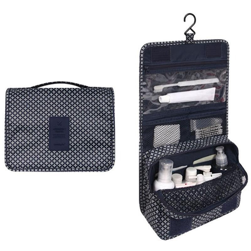 Foldable Travel Cosmetic Organizer Bag –| Multi-Compartment Toiletry & Makeup Bag
