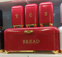 Nordic Bread Bin with 3 Canister Set – Touch of Gold Accent