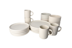Danny Home Classic 16 Piece Ceramic Dinner Set Cream