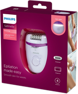 Philips Satinelle Epilator with Opti-Light & 4 Accessories - Removes Hair from the Root as Short as 0.5mm, Washable Head