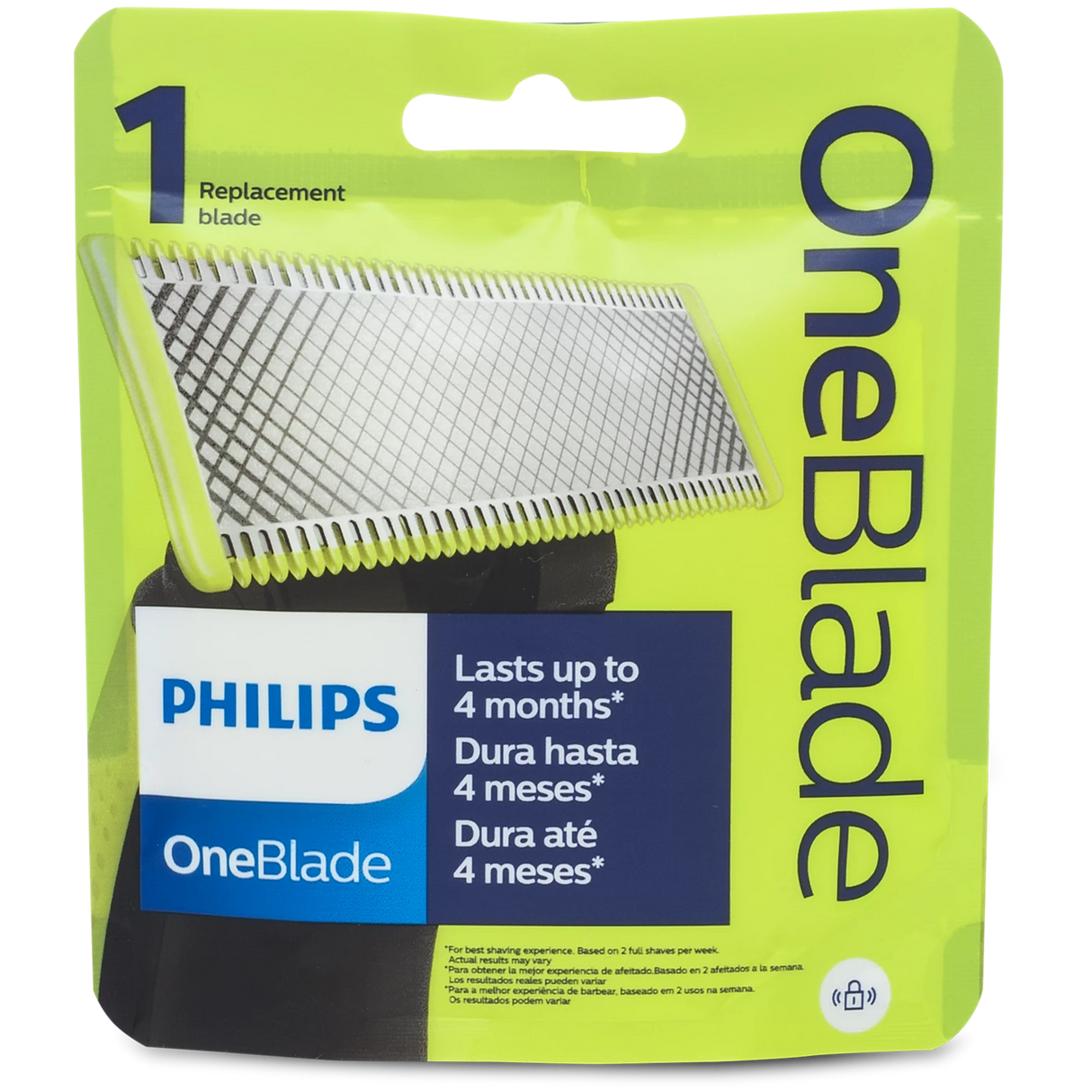 Philips OneBlade Replacement Blade 1-Pack - Fits All OneBlade Handles, Wet & Dry