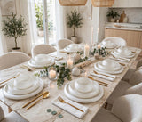 Swirl Glass Dinner Set 18 Piece for 6, Frosted Ombre Spiral Finish, Champagne Gold or Grey, Dinner Plates, Pasta Bowls and Soup Bowls