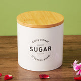 4-Piece Ceramic Canister Set – Tea, Coffee, Sugar & Salt 500ml Off White