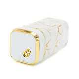 Marble Effect Salt & Pepper Shaker Set – Resin Dining Table Condiment Set