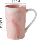 350ml Marble Ceramic Tea & Coffee Mug Set of 6 – Microwave & Dishwasher Safe, Home & Office Cup Set