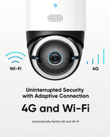 Eufy Security S330 4K UHD Outdoor 4G LTE Solar Security Camera – Wire-Free, No WiFi Needed