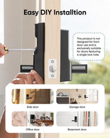 Eufy Security Smart Lever Lock C33 – Fingerprint, WiFi App Control, Easy 15-Min Install, No Drilling