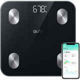 Eufy Smart Scale A1 – 12 Body Measurements, Bluetooth, 16 User Profiles, Compact 26x26cm Design