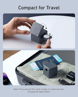 Anker 3-in-1 Cube with MagSafe – 15W Wireless Charger for iPhone, Apple Watch & AirPods, Foldable Travel Charger