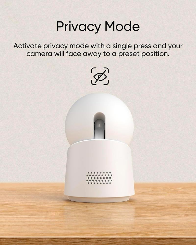 Eufy Indoor Cam C220 2K 360° Pan & Tilt Security Camera – AI Human Detection, Privacy Mode, No Monthly Fee