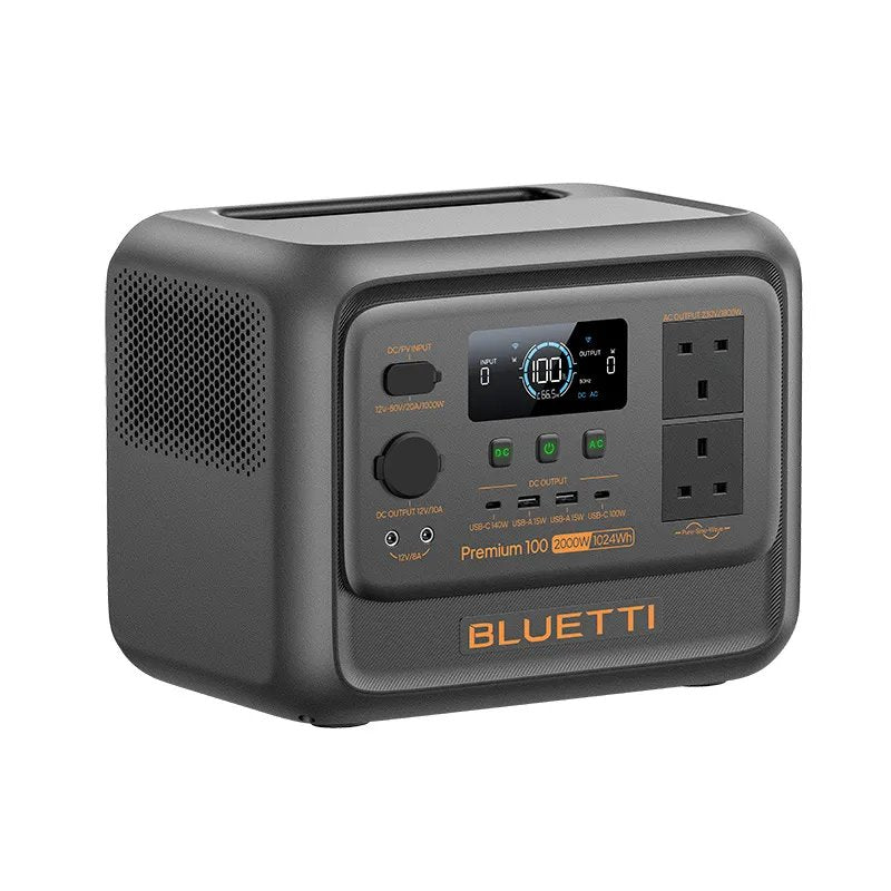 BLUETTI Premium 100 V2 Portable Power Station 1024Wh 2000W – TurboBoost, LiFePO4, Solar & UPS Backup