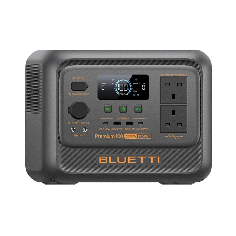 BLUETTI Premium 100 V2 Portable Power Station 1024Wh 2000W – TurboBoost, LiFePO4, Solar & UPS Backup
