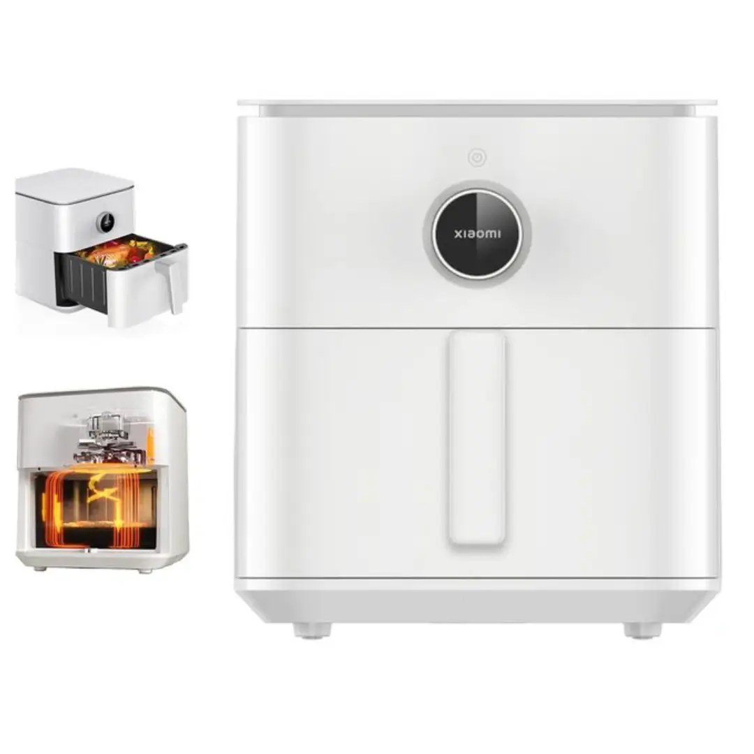 Xiaomi Mi Smart Air Fryer 6.5L – 360° Convection, App Control, 100 Recipes, Google Assistant, Non-Stick