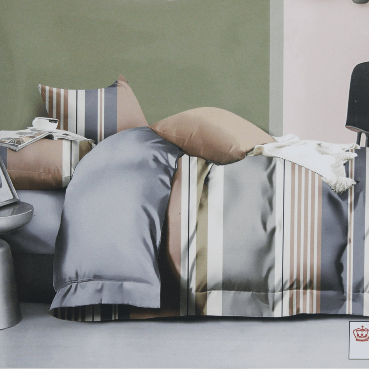 100% King Size Bedding Set Bedsheet and Quilt cover– Duvet Cover 259x220cm, Flat Sheet 279x289cm & 2 Pillowcases