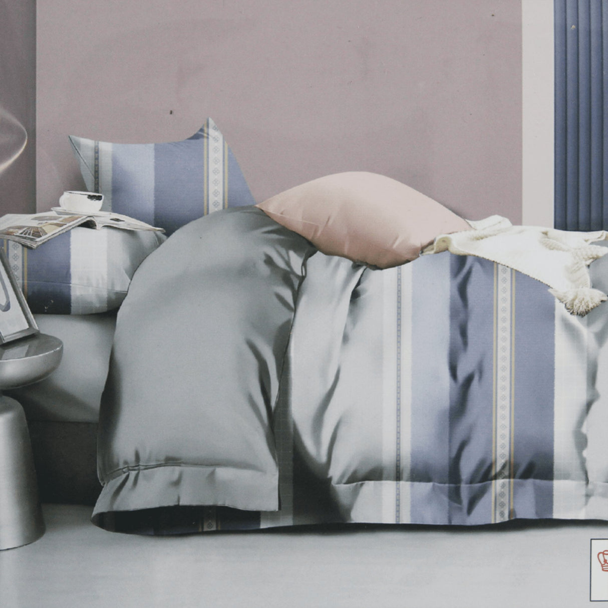 100% King Size Bedding Set Bedsheet and Quilt cover– Duvet Cover 259x220cm, Flat Sheet 279x289cm & 2 Pillowcases