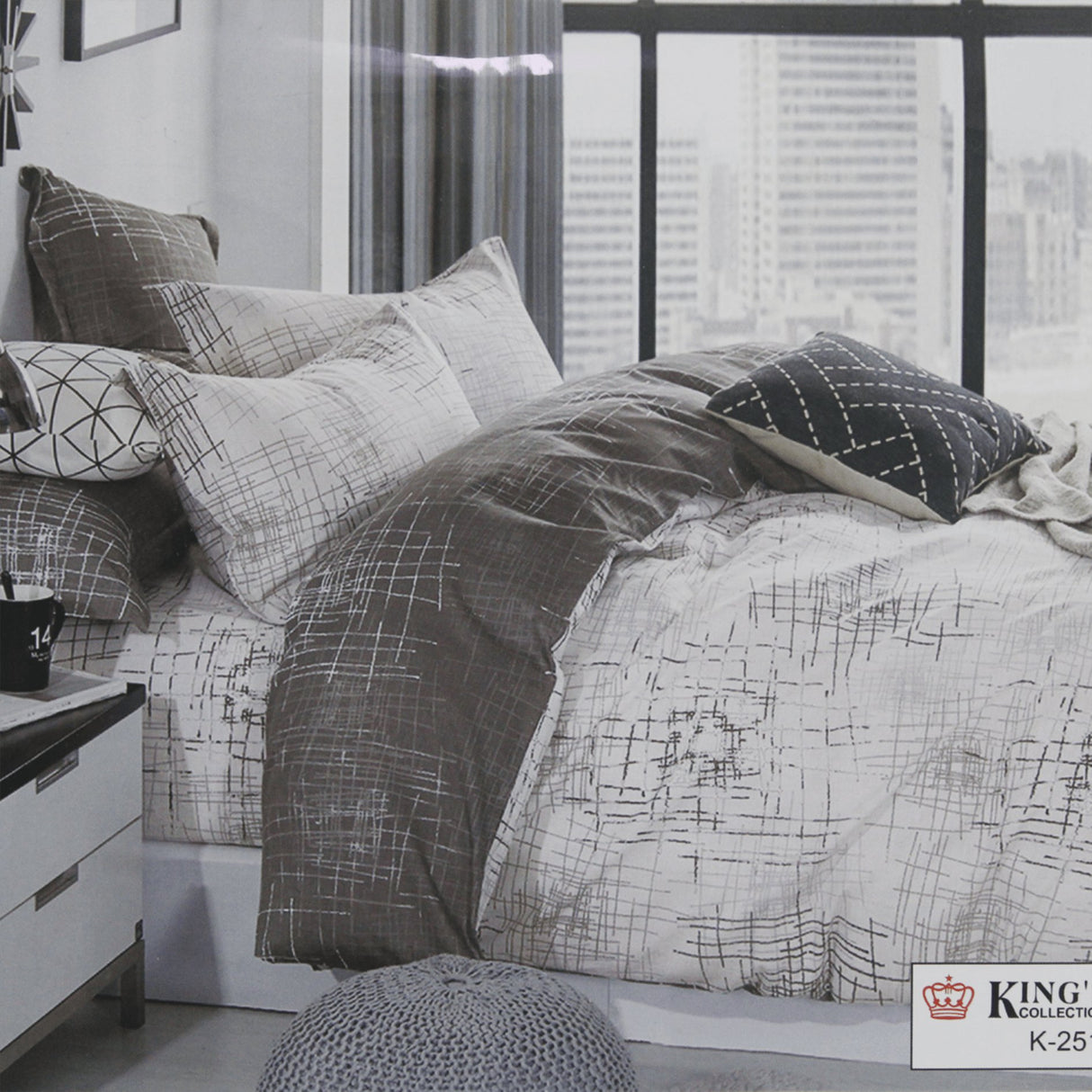 100% King Size Bedding Set Bedsheet and Quilt cover– Duvet Cover 259x220cm, Flat Sheet 279x289cm & 2 Pillowcases