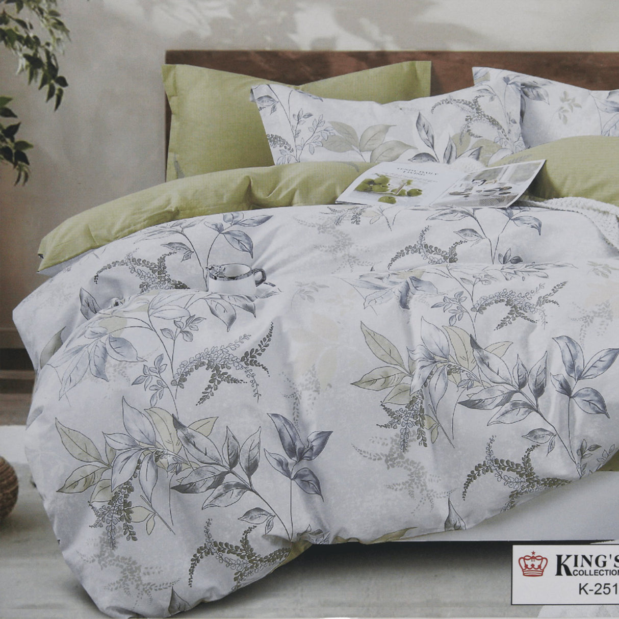 100% King Size Bedding Set Bedsheet and Quilt cover– Duvet Cover 259x220cm, Flat Sheet 279x289cm & 2 Pillowcases
