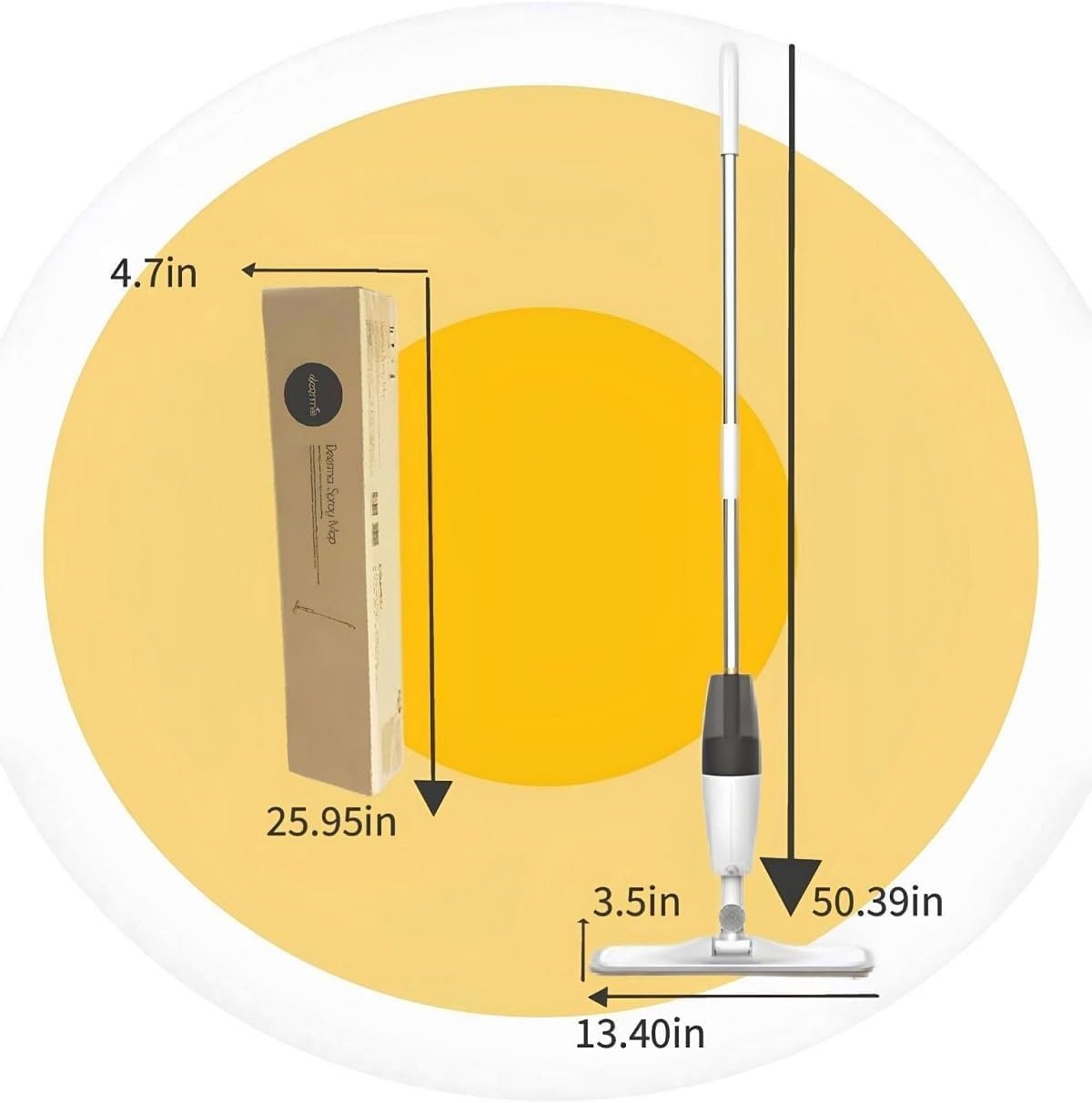 Deerma Spray Mop & Water Mop Kenya | Lightweight Spray Floor Mop, 360° Rotating Mop Head, Fine Mist Spray, Carbon Fiber Mop Cloth, Detachable Water Tank, Wireless Floor Cleaner Kenya