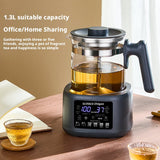 Multifunctional 600W Electric Tea Maker & Infuser Kenya | 1.3L Thickened Glass Tea Kettle, 316 Stainless Steel, 72-Hour Constant Temperature, Auto Shut-Off, Class A Electric Tea Pot Kenya