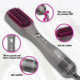 DSP 2-in-1 Ceramic Hair Straightener Brush Kenya | Ionic Straightening Brush with Wet & Dry Function, Anti-Scald, Auto Temperature Lock & Auto Shut-Off, Electric Hair Straightening Comb Kenya