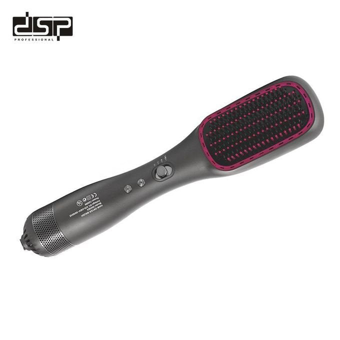 DSP 2-in-1 Ceramic Hair Straightener Brush Kenya | Ionic Straightening Brush with Wet & Dry Function, Anti-Scald, Auto Temperature Lock & Auto Shut-Off, Electric Hair Straightening Comb Kenya
