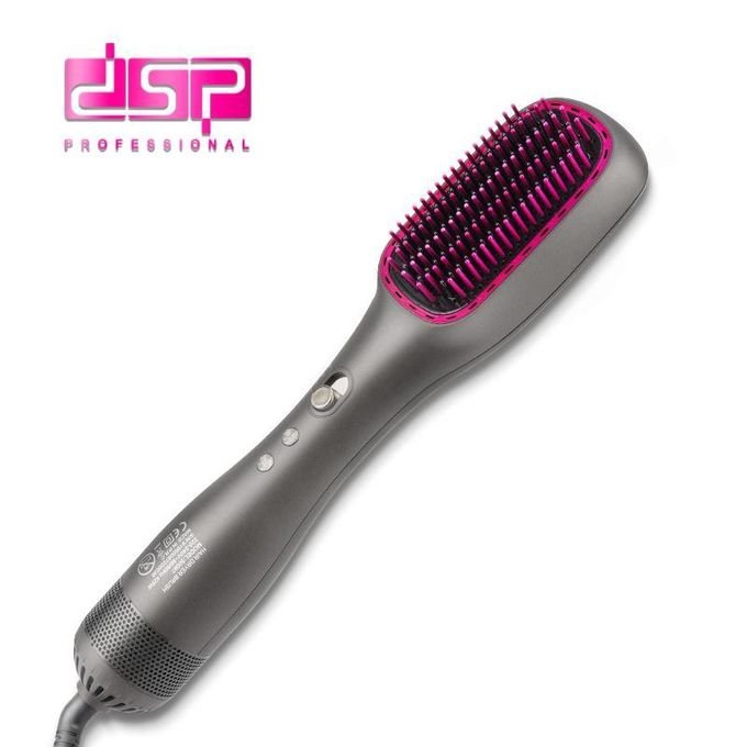 DSP 2-in-1 Ceramic Hair Straightener Brush Kenya | Ionic Straightening Brush with Wet & Dry Function, Anti-Scald, Auto Temperature Lock & Auto Shut-Off, Electric Hair Straightening Comb Kenya