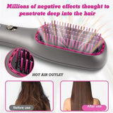 DSP 2-in-1 Ceramic Hair Straightener Brush Kenya | Ionic Straightening Brush with Wet & Dry Function, Anti-Scald, Auto Temperature Lock & Auto Shut-Off, Electric Hair Straightening Comb Kenya