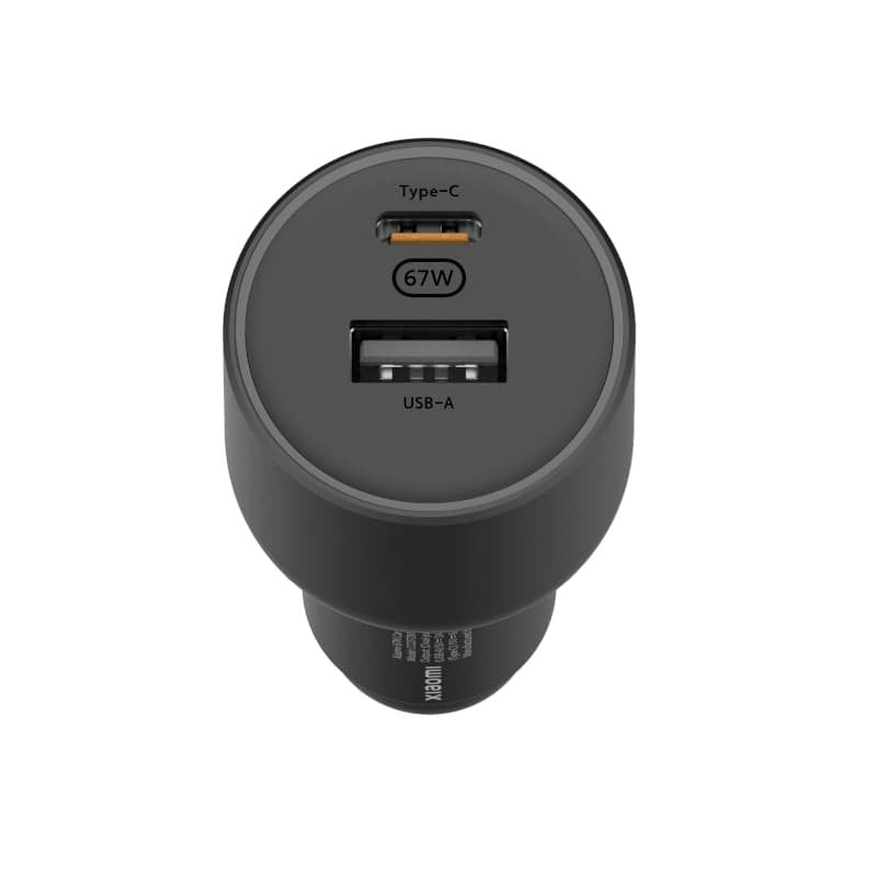 Xiaomi 67W USB-A & Type-C Car Charger Kenya | Super Fast Flash Charge Dual Port Car Charger, 18W USB-A & 67W Type-C Car Phone Charger, Compatible All Phones & Laptops, Xiaomi Car Charger Kenya